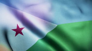 Cibuti Dalgalı Bayrağı Rüzgarda Dalgalanıyor Resmi Bayrak