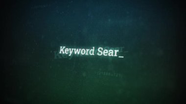 Bilgisayar ekranındaki dijital ekran iletisindeki anahtar sözcük araması V03