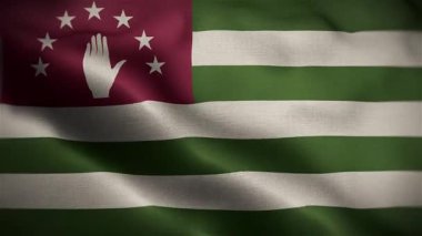  Rüzgardaki Abhkazia Dalgalı Bayrağı