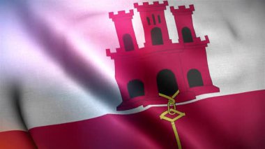 Cebelitarık Dalgalı Bayrağı Rüzgarda Sallanıyor Resmi Bayrak