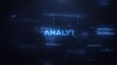 IoT Analitik Dinamik Teknoloji Arkaplanı Sözcüğü