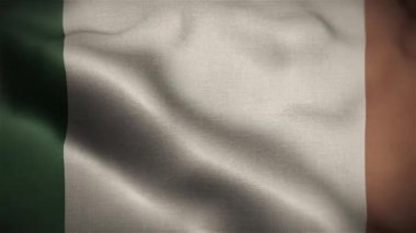 İrlanda Rüzgarlı Bayrağı Yavaş Harekette Resmi Bayrak Dalgalanıyor