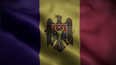 Moldova Yavaş Harekette Bayrak Dalgalanıyor Resmi Bayrak