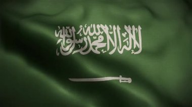 Suudi Arabistan Yavaş Harekette Bayrak Dalgalanıyor Resmi Bayrak
