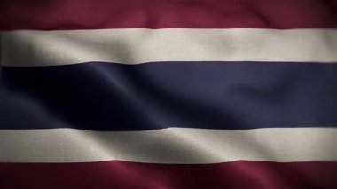Tayland Dalgalı Bayrağı Rüzgarda Sallanıyor Resmi Bayrak