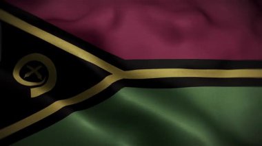 Vanuatu Dalgalı Bayrağı Rüzgarda Sallanıyor Resmi Bayrak