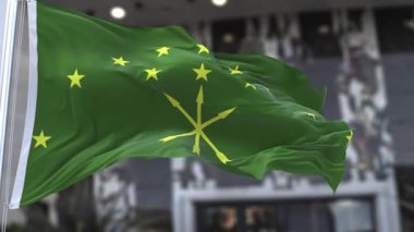  Aygea Dalgalı Bayrak Dalgalanması Resmi Bayrak 4K