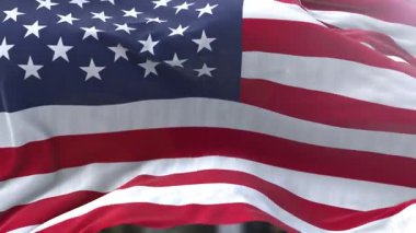 ABD Yavaş Hareket Dalgalanan Resmi Bayrak