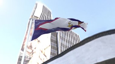 Amerikan Samoa Bayrak Döngüsü 4K