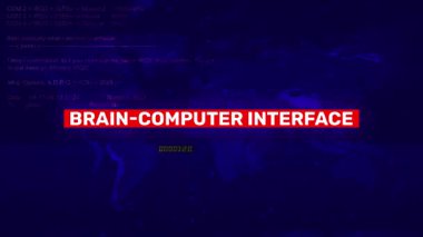 Beyin-Bilgisayar Arayüzü Arkaplan Hackleme Ekranında Uyarı Metni