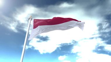 Endonezya Bayrak Döngüsü 4K