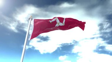 Man Adası Bayrak Döngüsü 4K