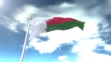 Madagaskar Bayrak Döngüsü 4K 