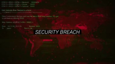 Arkaplan hackleme ekranında Güvenlik İhlal Metni