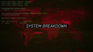 Arkaplan hackleme ekranıyla ilgili Sistem Bozukluğu Uyarı Metni