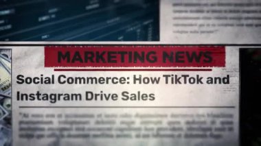 Sosyal Ticaretin TikTok ve Instagram Sürüş Satış Başlığı Gazetede