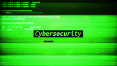 Bilgisayar ekranlarındaki dijital ekran mesajında siber güvenlik