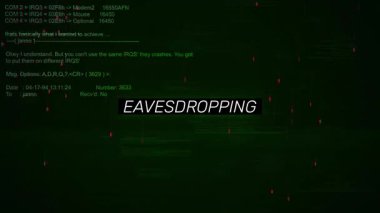 Hackleme arkaplan ekranındaki Metin dinleniyor