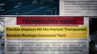 Esnek Ekranlar Şeffaf Ekran Resimleri Tüketici Teknolojisi 'nin yeni gazete başlığını vurdu