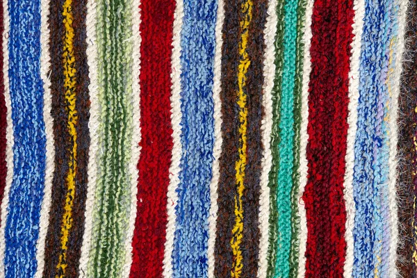 Rayas Diferentes Colores Superficie Tela Punto Fondo Primer Plano Textiles —  Fotos de Stock