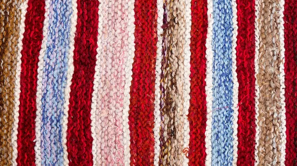 Rayas Diferentes Colores Superficie Tela Punto Fondo Primer Plano Textiles —  Fotos de Stock