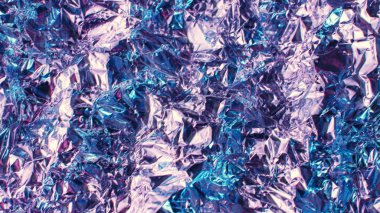 Holografik gökkuşağı metal folyo. Gerçek hologram arka plan kırışıklık