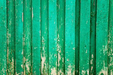 Eski çit yeşil renk bir parçası, boya kapalı peeling 