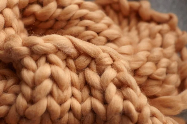 Мериносовая шерсть ручной работы вязаное большое одеяло, супер толстая пряжа, т — стоковое фото