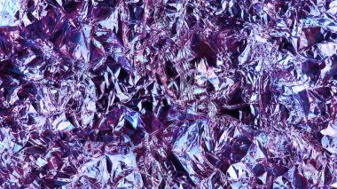 Holografik gökkuşağı metal folyo. kabartma doku. arka plan kırışık