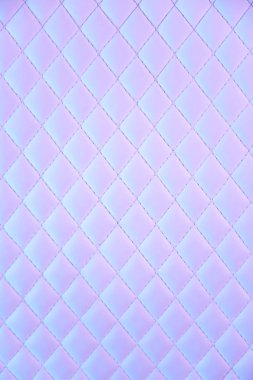 Geometrik elmas desen kapitone pu deri Neon ışık