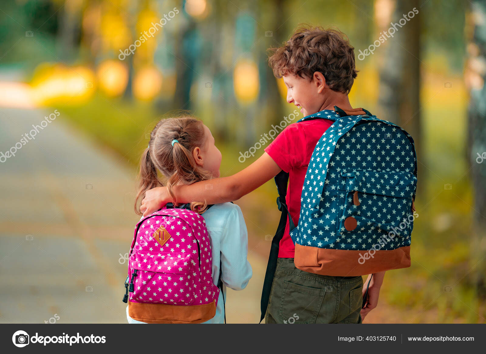 Primary School Pupil Boy Girl Backpacks Walking Street Happy Children Royalty Free Photo Stock Image By C Alexander Safonov Primary School Pupil Boy Girl Backpacks Walking Street Happy Children Royalty Free Photo Stock Image By C Alexander Safonov