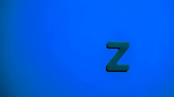 Mavi arkaplandaki Anguilla alfabesinin harfi