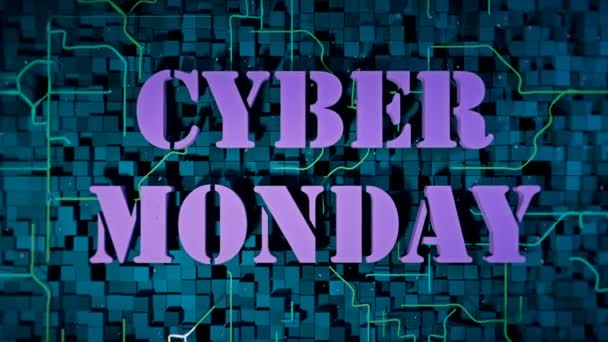 Cyber Δευτέρα Κίνηση Γραφικά — Αρχείο Βίντεο