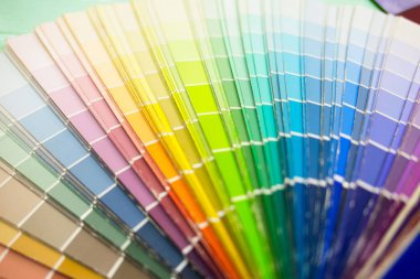 çok renkli sesi, pastel renk renk paleti örnek, portre renk Kılavuzu .