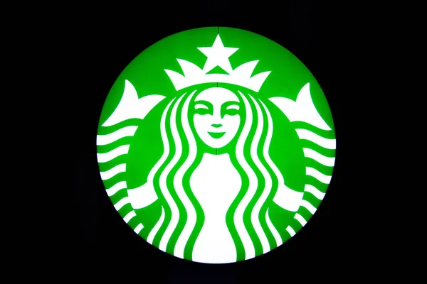 Бангкок Таиланд Августа 2018 Зеленый Логотип Вывески Starbucks Имеет 891 — стоковое фото