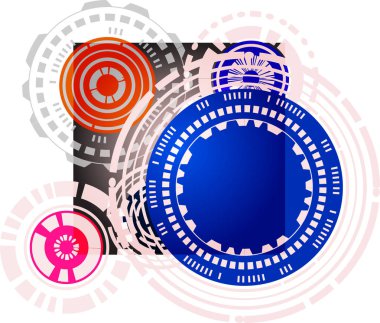 Arka plan için teknoloji soyut küre şeklinde .