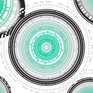 Arka plan için teknoloji soyut küre şeklinde .