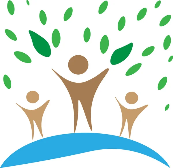 Emberi Vektor Logo Zöld Bolygó Környezet Természetes Termékek Ötlet Férfi — Stock Fotó
