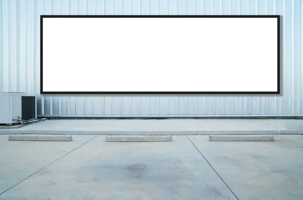 Estacionamento Livre Outdoor Branco Vazio Espaço Branco Para Texto Imagens — Fotografia de Stock