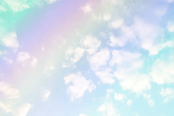 Schöne Bunte Himmel Pastell Mit Weißen Wolken Für Hintergrund — Stockfoto