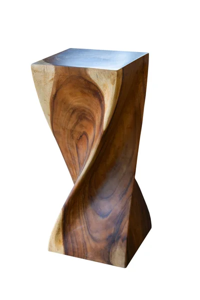 Möbel Holzbalken Baumstumpf Isoliert Auf Weißem Hintergrund Der Datei Mit — Stockfoto