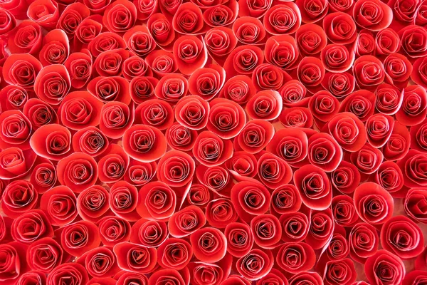 Hermosa Flor Papel Rojo Rosa Fondo — Foto de Stock