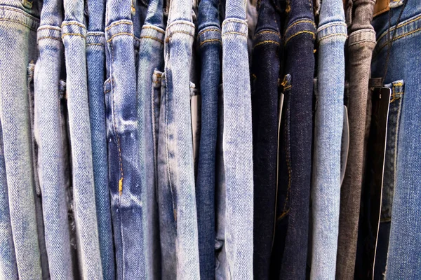 Textura Vaqueros Azul Denim Fondo Vaqueros Azul Denim Vista Primer — Foto de Stock