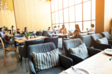 görüntü arka planı için restoranda bulanıklık. İş kavramı .