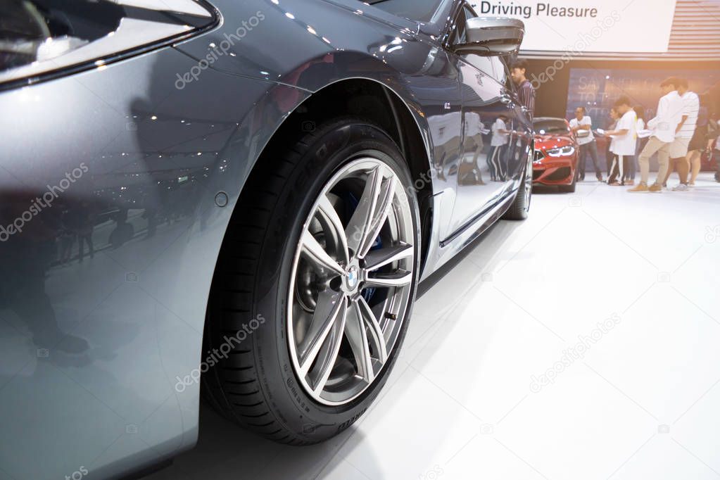 Bangkok, Thailand - April 06, 2019: BMW zone, showed in 40 th Bangkok International Motor Show 2019 on April 06, 2019 in Bangkok, Thailand.