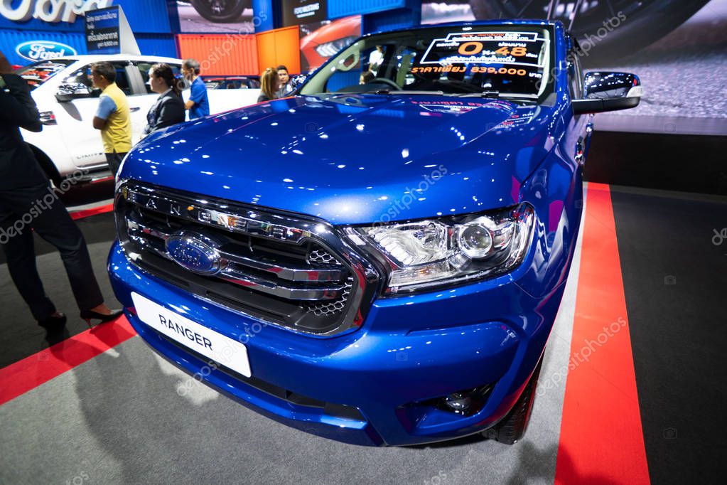Bangkok, Thailand - April 06, 2019: FORD zone, showed in 40 th Bangkok International Motor Show 2019 on April 06, 2019 in Bangkok, Thailand.