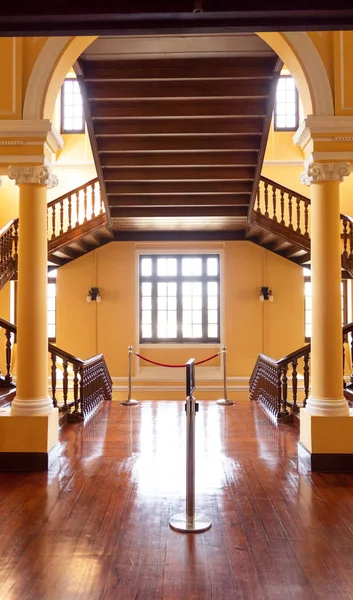 Vintage yellow room interior , the beautiful yellow building .