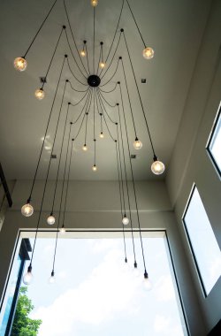 Modern asılı lamba tavan arka plan .