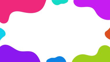 Soyut Renkli Sıvı Çerçeve Arkaplanı - Modern Organik Sancak