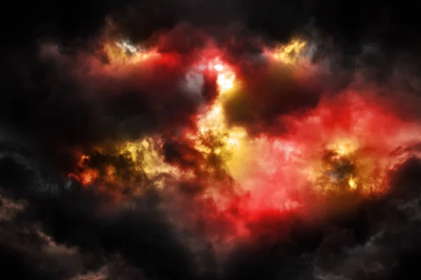 Драматическое Темное Облачное Штормовое Небо Вечером — стоковое фото